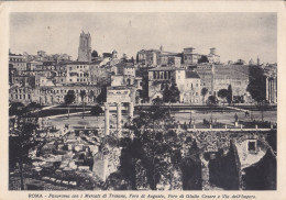 Cartolina Roma - Panorama Con I Mercati Di Traiano, Foro Di Augusto, Foro Di Giulio Cesare E Via Dell'impero - Panoramische Zichten, Meerdere Zichten