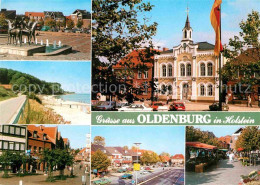72665395 Oldenburg Holstein Brunnen Rathaus Strand Strassenpartie Fussgaengerzon - Oldenburg (Holstein)