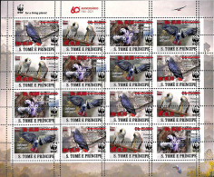 A9226 - S.TOME E PRINCIPE - ERROR MISPERF Stamp Sheet - 2021 - BIRDS, WWF - Altri & Non Classificati