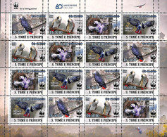 A9227 - S.TOME E PRINCIPE - ERROR MISPERF Stamp Sheet - 2021 - BIRDS, WWF - Andere & Zonder Classificatie