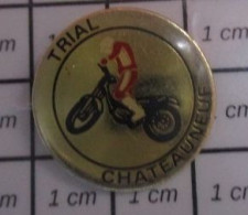 816C Pin's Pins / Beau Et Rare / MOTOS /  TRIAL CHATEAUNEUF - Motos