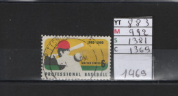 PRIX FIXE  Obl 883 YT 992 MIC 1381 SCO 1369 GIB Base-ball Professionnel 1969 Etats Unis  58A/13 - Usati