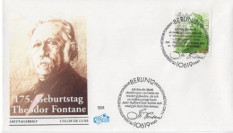 Germany Deutschland 1994 FDC Theodor Fontane, German Novelist Writer Poet, Canceled In Berlin - 1991-2000