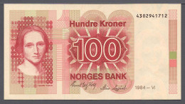 Norway Noruega Norwegen Norvège Norvegia 1984 100 Kroner Pick 43b Consecutive Nr.1 UNC - Norway