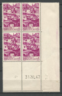 MAROC  N° 250 Coin Daté 3/10/47  NEUF** SANS CHARNIERE NI TRACE  / Hingeless  / MNH - Unused Stamps