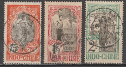 INDOCHINE - 1907 - YVERT N° 54/56 OBLITERES - COTE = 63 EUR - Usati