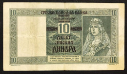 Serbia 10 Dinara 1941 Pick#22 LOTTO 648 - Servië