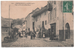 CPA De CHATEAUROUX Les ALPES - Place Et Rue De La République. - Autres & Non Classés