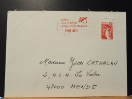 Code Postal. Sabine De Gandon 2102 Sur Enveloppe Repiqué, 57000 METZ - Lettres & Documents