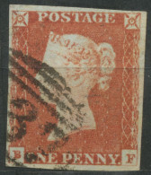 GB QV 1 D Redbrown Plate 29 (BF) 4 Margins, Superb Used, VARIETY Double Letter „B“ (SG Special Vol.1 BS18 Cat. SG 2020 - Usados