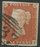 GB QV 1 D Redbrown Plate 29 (BF) 4 Margins, Superb Used, VARIETY Double Letter „B“ (SG Special Vol.1 BS18 Cat. SG 2020 - Oblitérés