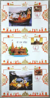 INDIA , SHREE RAMJANMABHOOMI TEMPLE , Ram Mandir 2024 COMPLETE SET Of 6 FDC , NEW DELHI PLACE CANCELLATION - Lettres & Documents