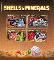 A9043 - MALDIVES - Stamp Sheet  - 2017 - Shells Minerals - Minerals