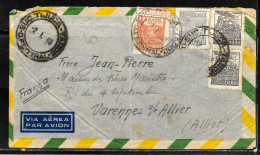N489 - LETTRE DE RIO DE JANEIRO DU 02/01/48 POUR LA FRANCE (VARENNES SUR ALLIER) - Cartas & Documentos