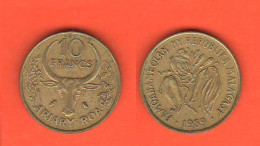 Madagascar 10 Francs Ariary 1989 African States Bronze Coin  C 2 - Madagascar