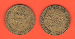 Madagascar 20 Francs Ariary 1987 Bronze African States Coin C2 - Madagascar