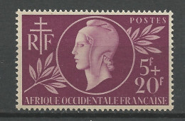 AOF N° 1 NEUF** SANS CHARNIERE NI TRACE  / Hingeless  / MNH - Ungebraucht