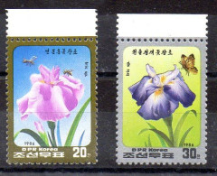 Corea Del Norte Serie N ºYvert 1822/23 ** FLORES (FLOWERS) - Korea (Nord-)