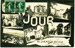 3815 - Savoie - CHAMOUX Sur GELON :  VUE  MULTIPLE   Circulée En 1914   RARE - Chamoux Sur Gelon
