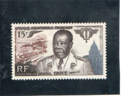 AFRIQUE  EQUATORIALE   1955  Poste  Aérienne   Y.T. N° 61   NEUF* - Gebruikt