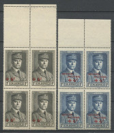 ALGERIE 1942 N° 169/170 ** Bloc De 4 Neufs  MNH Superbes C 4 € Effigie Du Maréchal Pétain Avec Surtaxe - Neufs