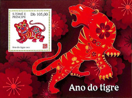 A9270 - S.TOME E PRINCIPE - Stamp Sheet - 2022 - Chinese New Year Tiger - Chinese New Year