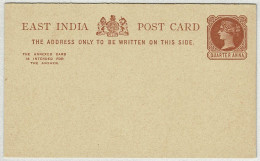 Indien / East India, Ganzsachen-Karte / Stationery - 1882-1901 Empire