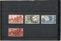 AFRIQUE  EQUATORIALE   1947 - 52  Poste  Aérienne   Incomplet  Y.T. N° 50  51  52   Oblitéré - Usati