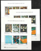 Portugal - Selt./postfr. Blocklot "Gemälde" Aus 1988/90 - Michel Bl. 62, 68 Und 74!!! - Neufs