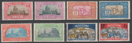 INDOCHINE - 1927 - YVERT N°139/146 * MH  - COTE = 132 EUR - Ungebraucht