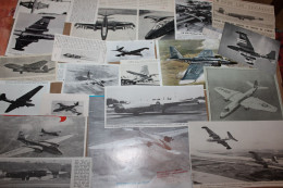 Lot De 100g D'anciennes Coupures De Presse De L'aéronef Américain Martin B-57 Et RB-57D - Aviación