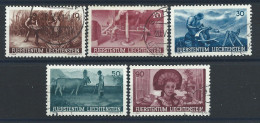 Liechtenstein N°167/71 Obl (FU) 1941 - Propagande Pour L'agriculture - Gebraucht