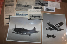 Lot De 28g D'anciennes Coupures De Presse Et Photos De L'aéronef Américain Martin AM-1 "Mauler" - Aviation