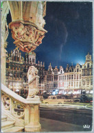 BELGIUM BRUXELLES BRUSSEL GRAND PLACE TOWNHALL MUNICIPALITY POSTCARD ANSICHTSKARTE POSTKARTE CARTOLINA CARTE POSTALE - Bruxelles La Nuit