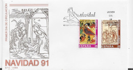 3849   FDC Madrid 1991,  Navidad , Christmas, Noël - FDC