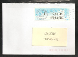 France, Distributeur, 263, LISA 2, 1 Enveloppe, Oblitéré,TTB - 1990 Type « Oiseaux De Jubert »