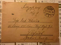 Feldpost 1918 De Weimar - Feldpost (postage Free)