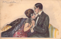 Illustrateur - S. Bompard - Couple D'amoureux - Amour - Seduction - Carte Postale Ancienne - Bompard, S.