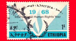 ETIOPIA - Usato - 1968 - ONU - Anno Internazionale Dei Diritti Umani - Human Rights Flame - 1 - Ethiopie