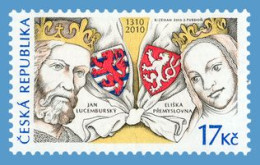 ** 636 Czech Republic Luxembourg Dynasty John And Elisabeth Joint Issue 2010 Heraldic Lion - Unused Stamps