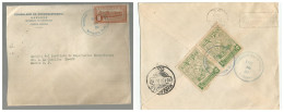 O) 1939 NICARAGUA, CONSULAR MAIL CZECHOSLOVAKIA. MAIL CARRIER, PAIR ½ Green SCT 665 -  POSTAL SERVICE IN NICARAGUA,  DAR - Nicaragua