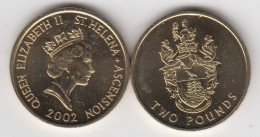 Saint Helena & Ascension 2002 Two Pound £2 Coin  Aunc - Sant'Elena