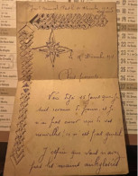 Lettre Avec Découpis Ecrite De St Jean De Bonneval En 1918 Par Raymond Qui A Beaucoup D'humour Noir (après Guerre) - Manuscripts