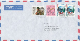 Switzerland Air Mail Cover Sent To USA Zürich 18-5-1989 - Covers & Documents