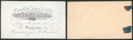 Carte En Porcelaine (format Carte De Visite) : Bonneterie, Laine & Coton (Strens Popp, Bruxelles) - Cartes Porcelaine