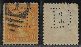 USA 1908/1940 Stamp With Perfin D1 By Dennison Manufacturing Company From Boston Lochung Perfore - Perfin