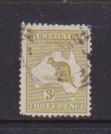 AUSTRALIA    1918   3d  YELLOW  OLIVE     Die II   Wmk  W6     USED - Gebraucht