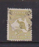 AUSTRALIA    1918   3d  YELLOW  OLIVE     Die II   Wmk  W6     USED - Used Stamps