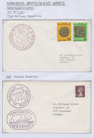 Maroc & UK  FS Meteor Nordsee  Expedition 1980 2 Covers (GF158) - Navires & Brise-glace