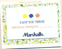 Marshalls, U.S.A., Carte Cadeau Pour Collection, Sans Valeur, # Marshalls-50a - Gift And Loyalty Cards